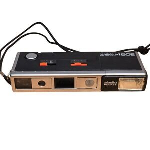 Minolta Autopack 450E Pocket Camera with built-in electric flash 110 film parts